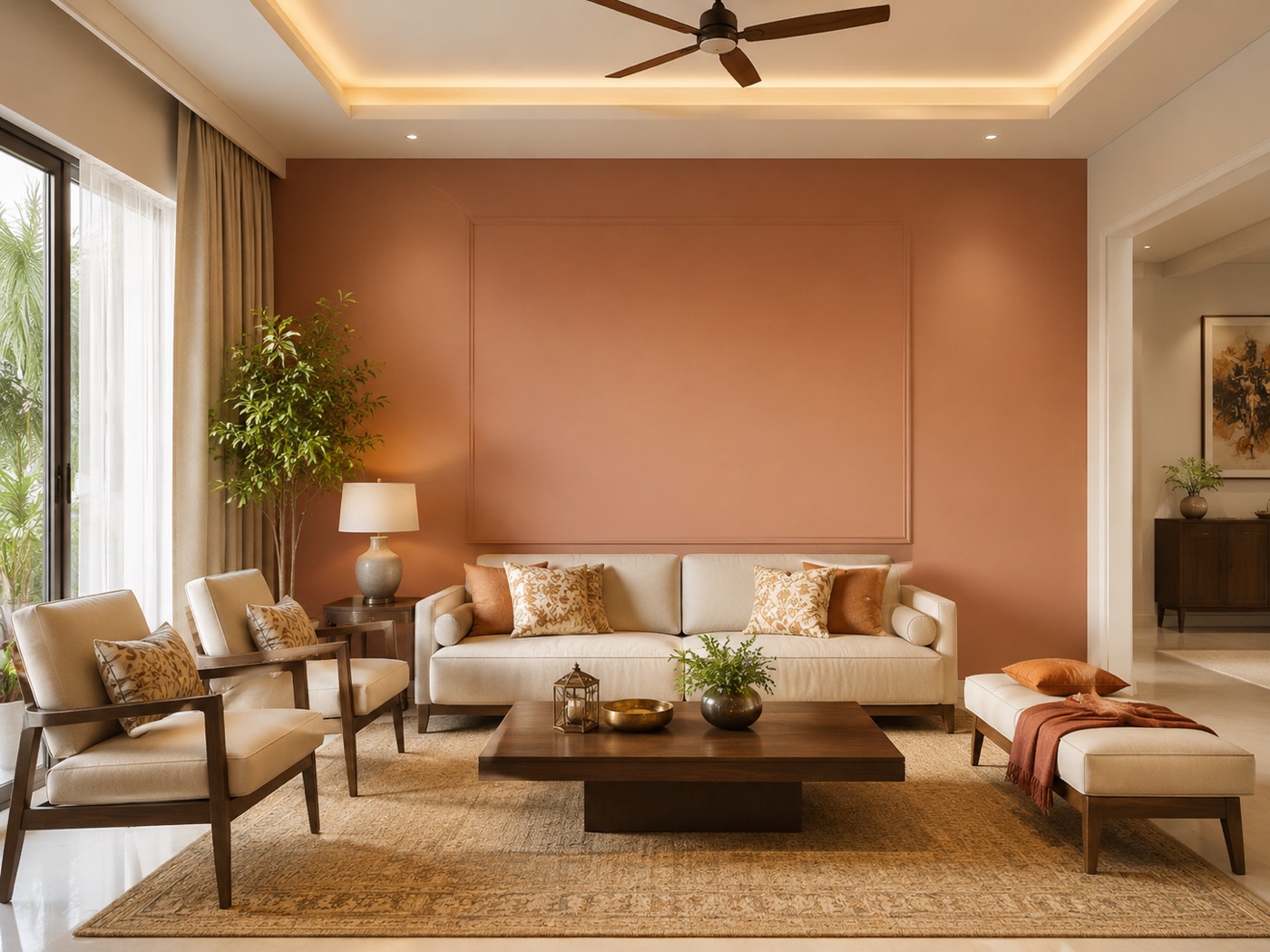 Living room accent wall