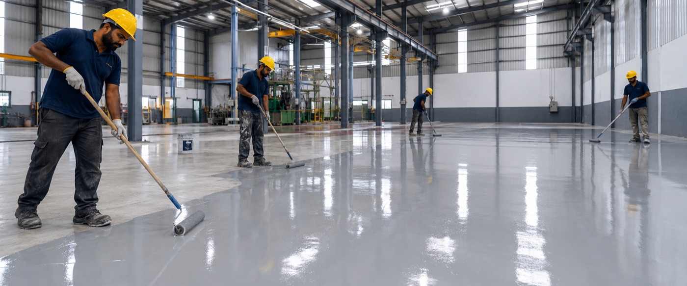 Warehouse floor coating